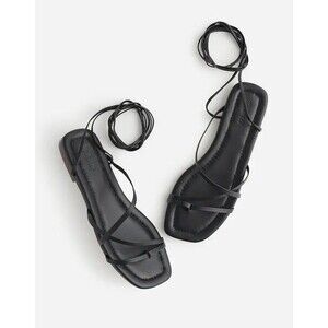 Madewell The Carrie Lace-Up Sandal Black Leather Gladiator Women's Size 10